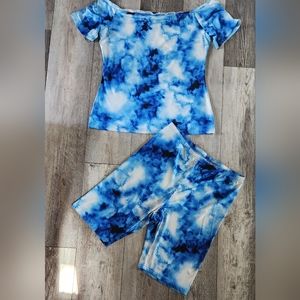 Women's Tie Dye Matching Short Set